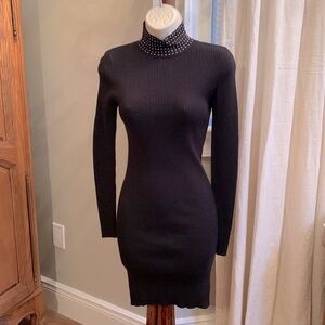 Forever 21 Rhinestone Turtle Neck Sweater Dress